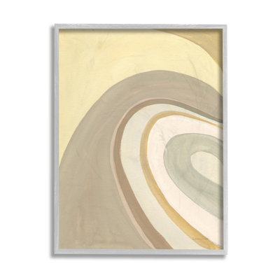 Abstraction organique rainurée neutre brun jaune