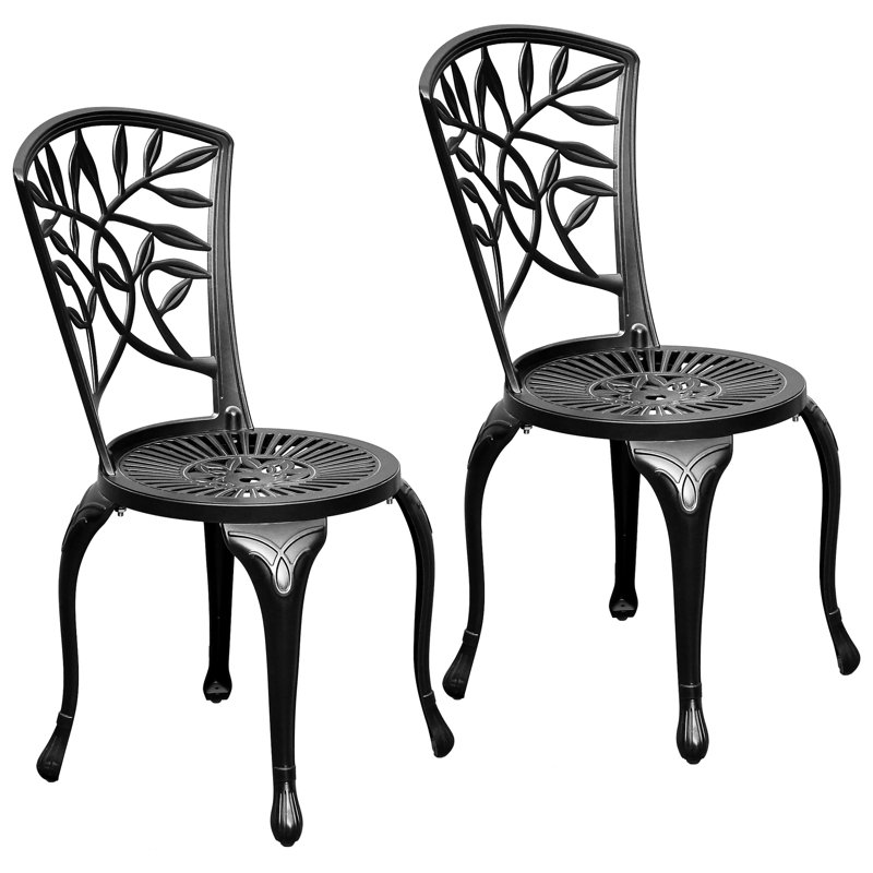 Chaise de terrasse Ashaureah, Noir