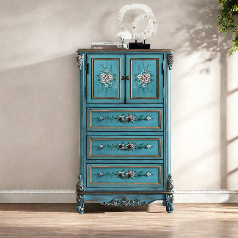 Spacious Storage Cabinet with Artistic Designs