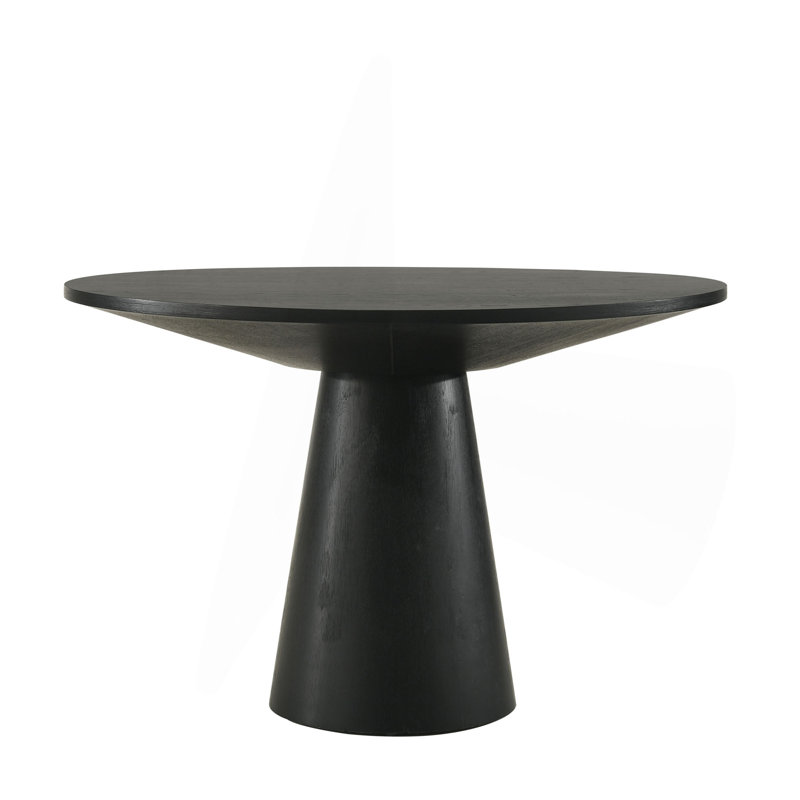 Table de salle à manger ronde 48 "Roundhill Furniture Rocco, ébène