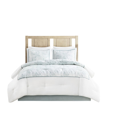 Queen Comforter 100% Cotton - Sand Dollar Embroidery, , Great Comfort White Cotton, Oversized &