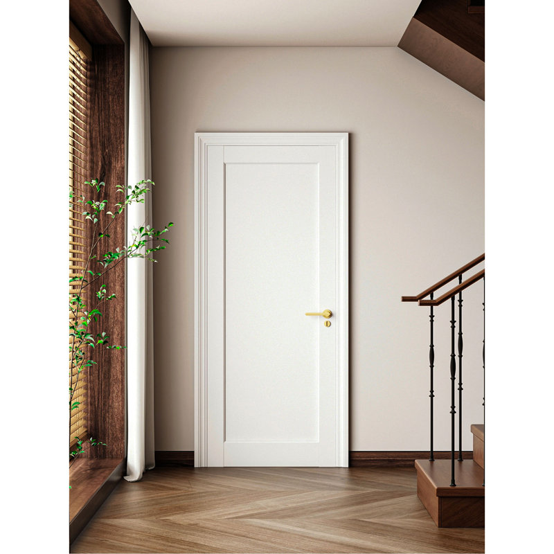 28" X 80"1-Panel Slab Door ,French Interior Door Paintable MDF Door Panel,Pre-Assembled Panel for Closet Pantry Bedroom Livingroom Study Office,White