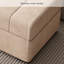 Repose-pieds rectangulaire rembourré avec rangement en microfibre blanc crème