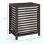 Panier à linge en bambou avec couvercle, panier à linge avec sac de doublure amovible, panier à linge sale, 19,75 po x 14,25 po x 23,5 po, café