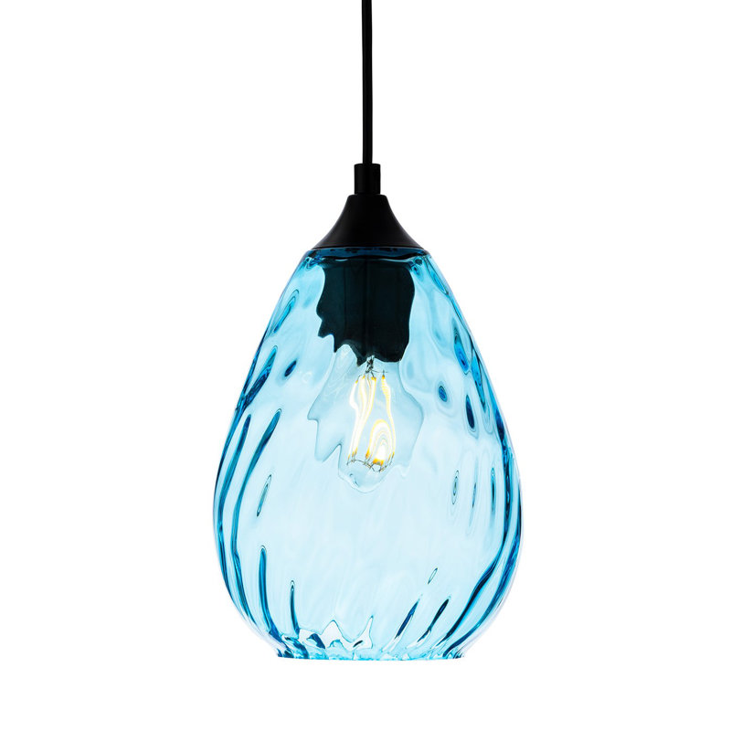 1 - Light Black Kitchen Island Pendant, Blue 