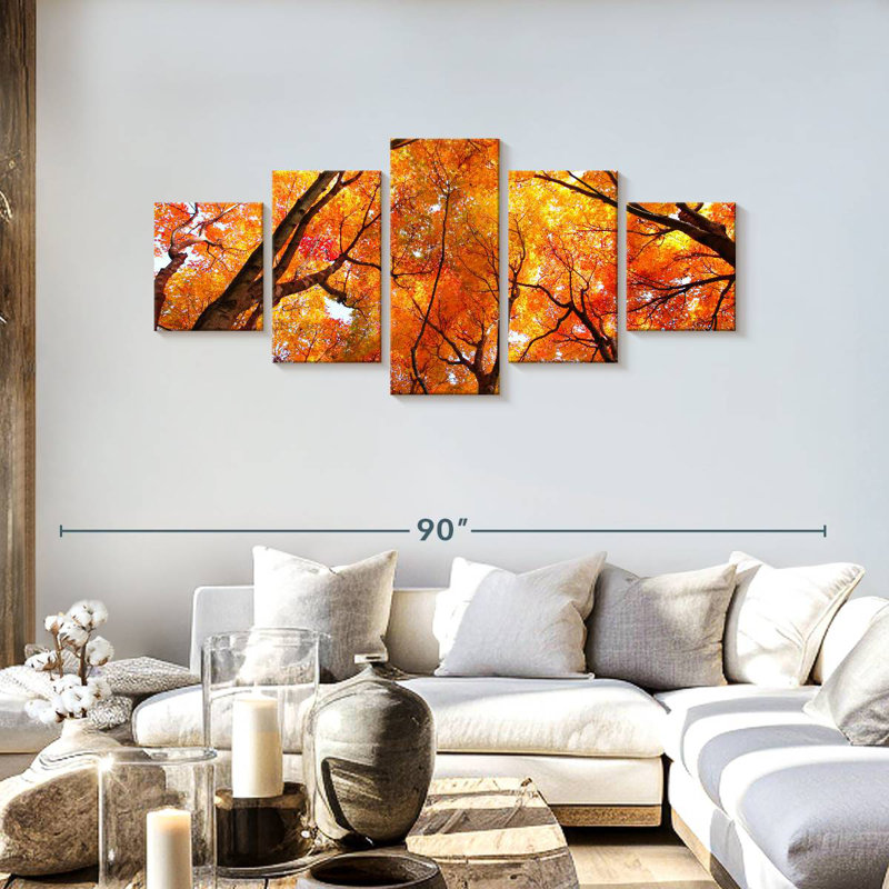 Auvent d'automne érable, H 30 po x l 68 po