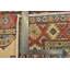 Tapis beige / rouge en laine noué à la main de conception unique 3 pi 3 po x 5 pi 2 po