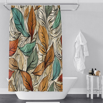 Rideau de douche à motif floral Fruitvale
