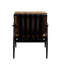 Chaise d'appoint Berham en châtaignier et fer mat avec pieds en métal