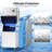 550LBS/24H Commercial Ice Maker with 360LBS Storage, 12-Level Adjustable Ice