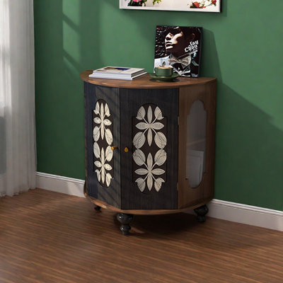 Half Circle Creative Solid Wood Accent Cabinet