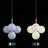 4 - Light Modern Sputnik Globe Chandelier with Opal Glass Shades, Adjustable Height