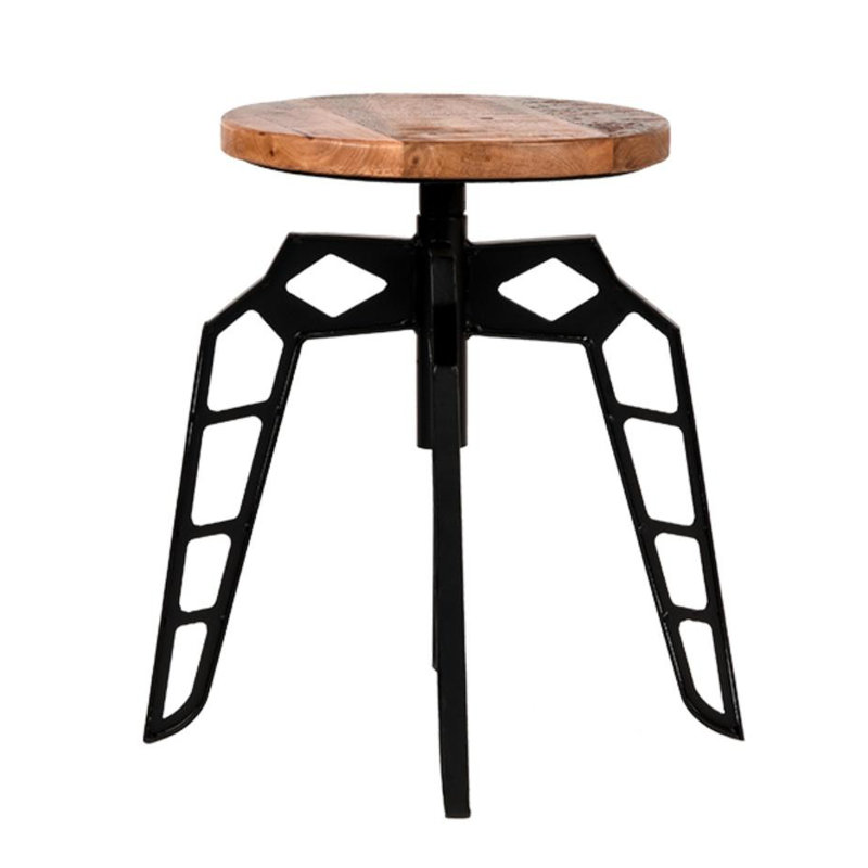 Clarkson Solid Wood Accent Stool, Black