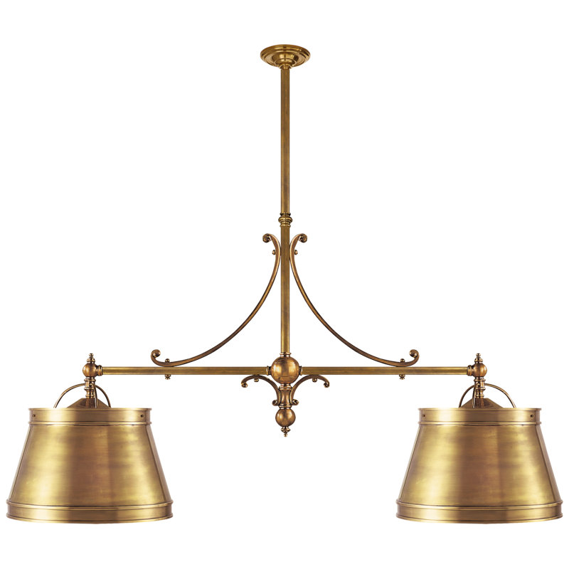 Chapman & Myers Sloane Double Shop Pendant, Antique Brass