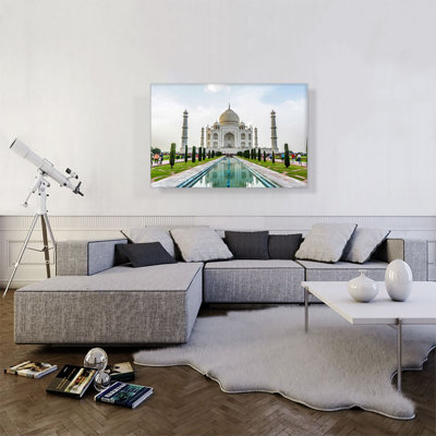 Taj Mahal Palace in Agra India - reproduction de photo sur toile tendue
