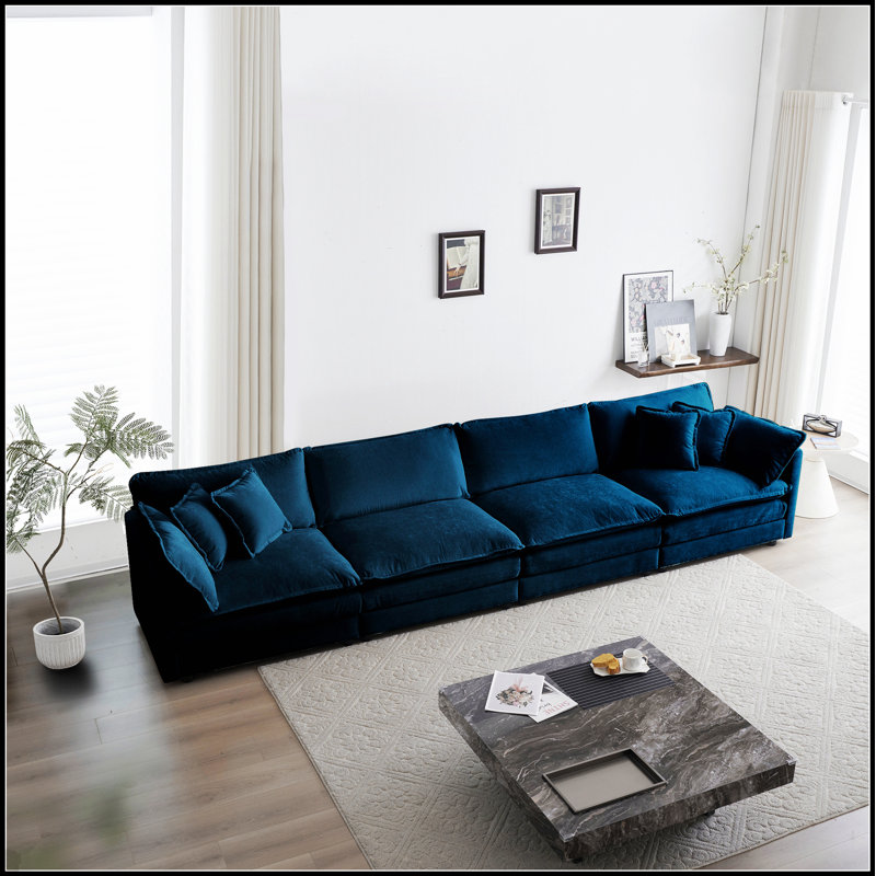 Free Combination Modular Sofa,4 Seater Sofa Chenille Fabric