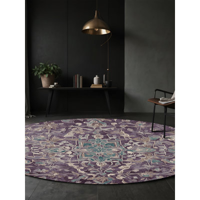 Tapis mauve lavable à la machine