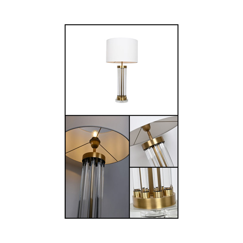 Consus 29.1'' Antique Brass/Clear Table Lamp