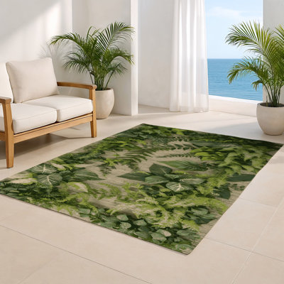 Tapis d'intérieur et d'extérieur vert Nature
