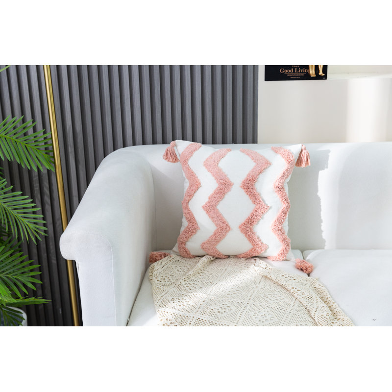 Housse de coussin Aveda, Rose, H 18 po x l 18 po