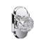 Bravura 926-G2 Crystal Dummy Knob on  Arched Rose in Polished Chrome-2065668394