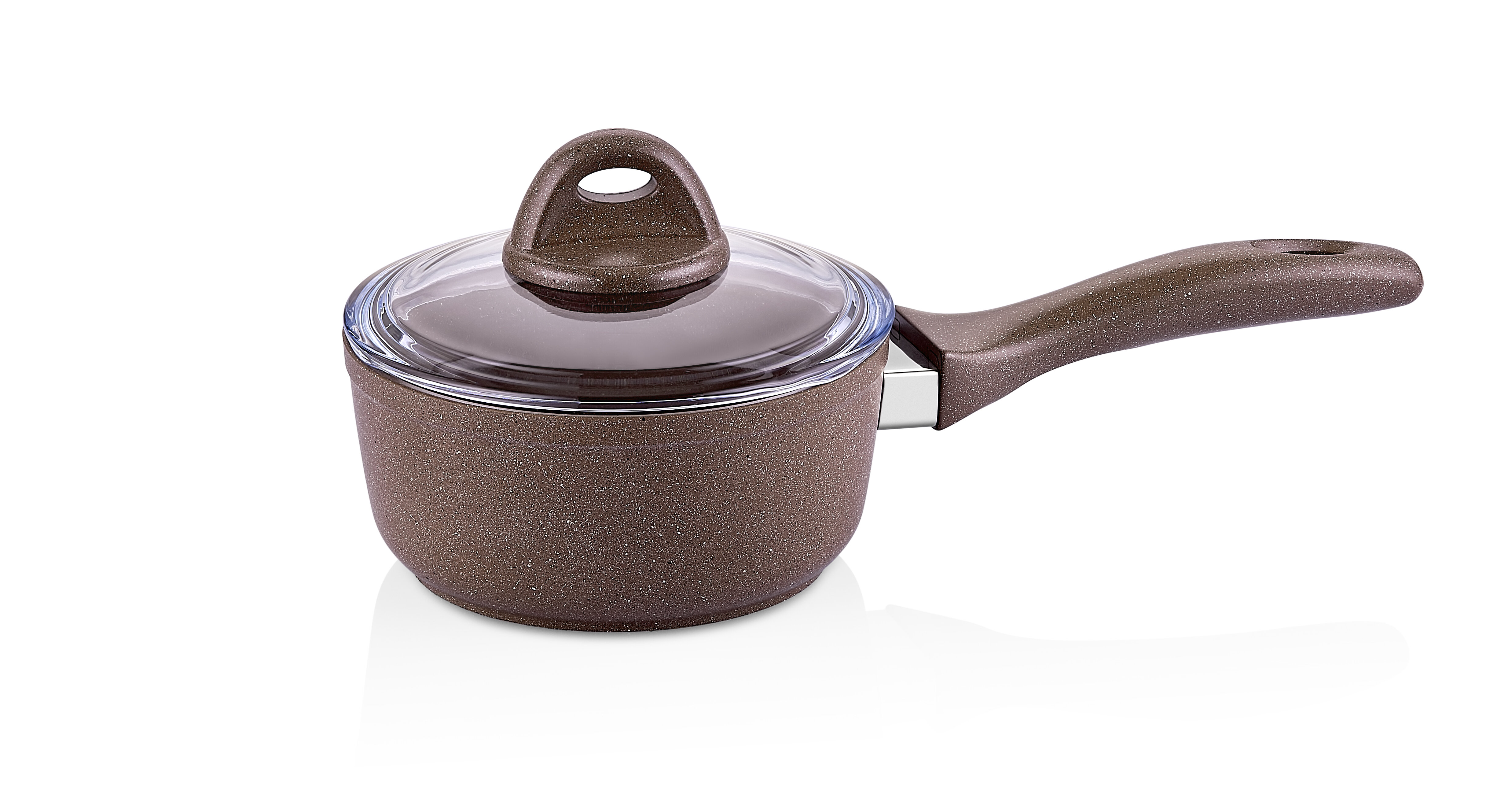 Saflon Titanium Nonstick 2 Quart Sauce Pan with Glass Lid Forged Aluminum with PFOA Free Coating