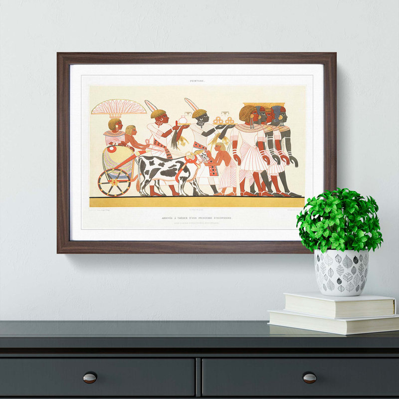 Ethiopian Princess Arrival by Émile Prisse d'Avennes - Picture Frame Graphic Art Print, Walnut Framed