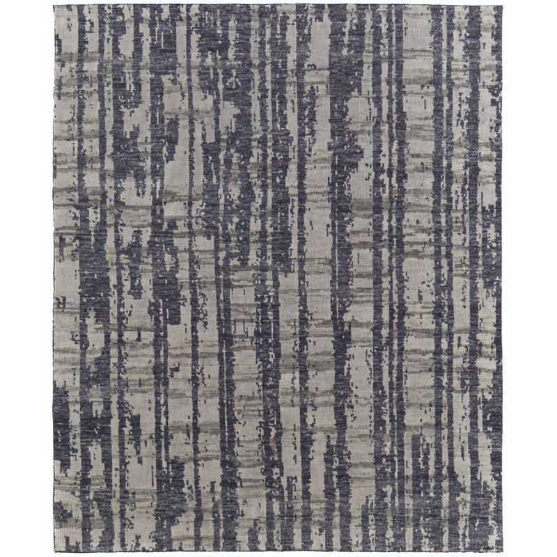 Altmar Modern Abstract, Blue/Gray/Taupe Area Rug, Rectangle 2' x 3'