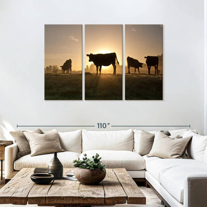 Brampt Cow Silhouettes, 48" H x 74" W