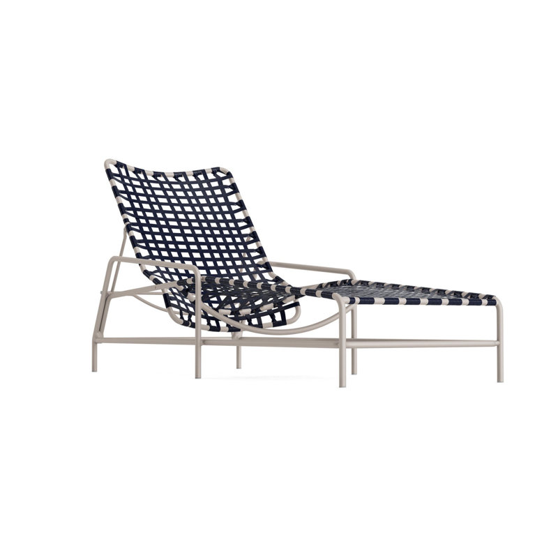 Kantan Outdoor Chaise Lounge, Marine/Dove Smooth