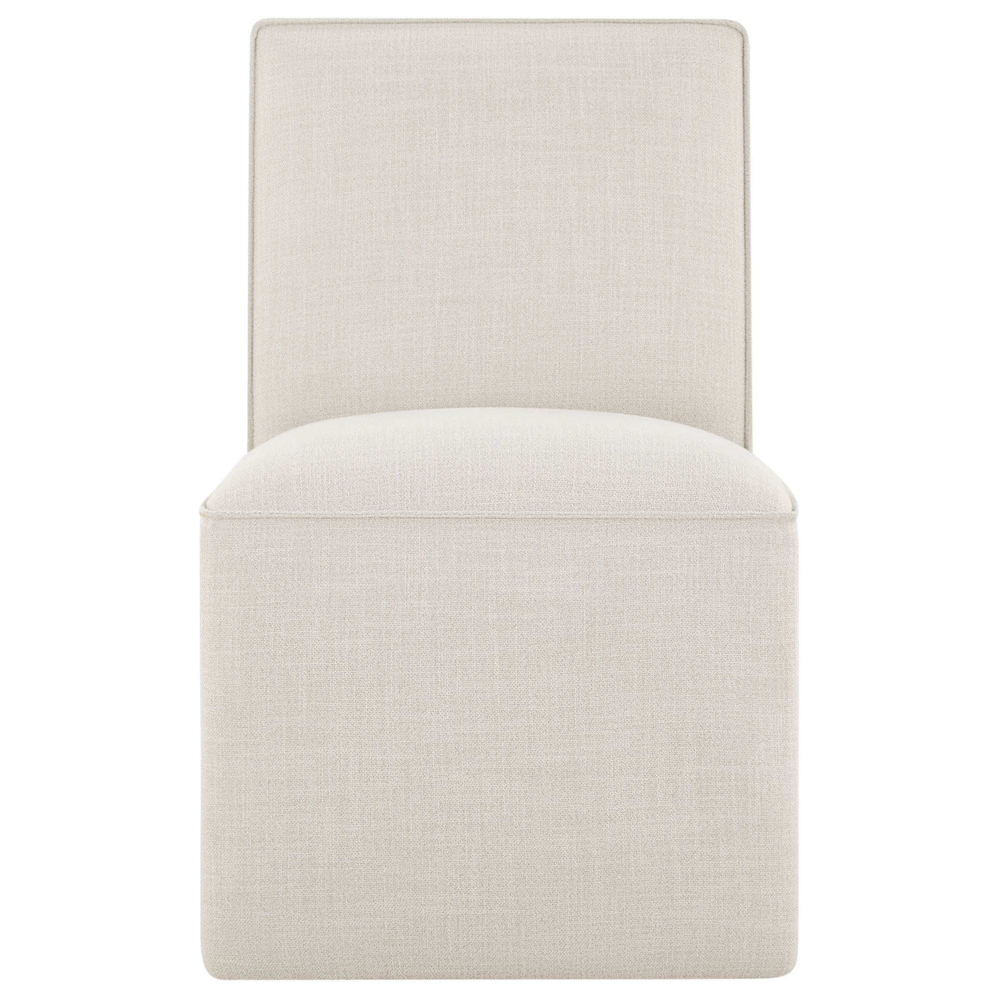 Henley Caster Wheel Dining Side Chair, Performance Linen Effie Linen