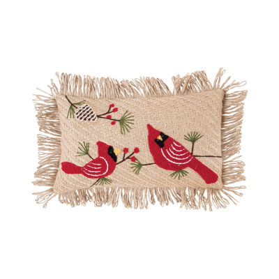 16" Cardinals Applique Throw Pillow