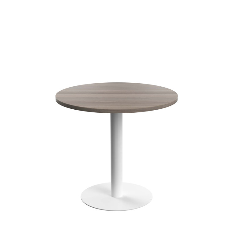 80cm Circle Conference Table, Grey Oak