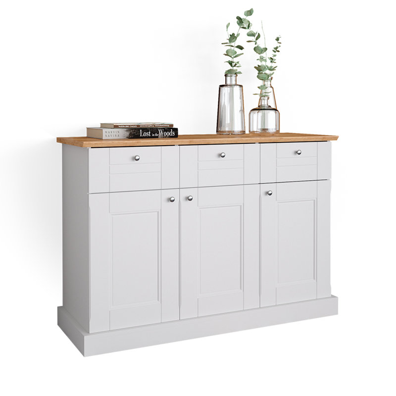 Burlwood 121.4cm Sideboard, White