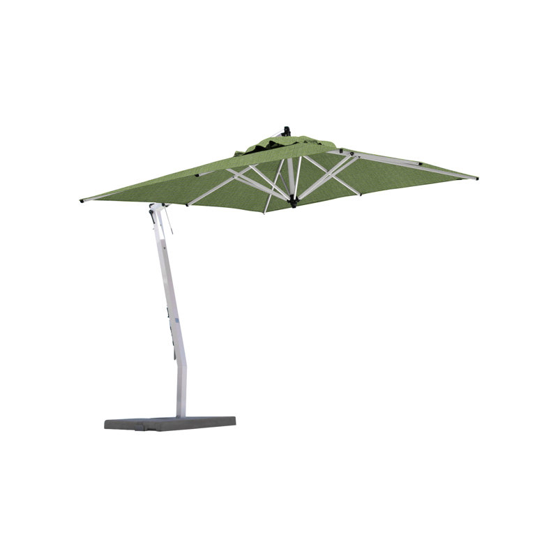 Picollo 10' Square Cantilever Umbrella, Paver Frame, Silver Gray