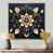 Toile avec cadre flottant or