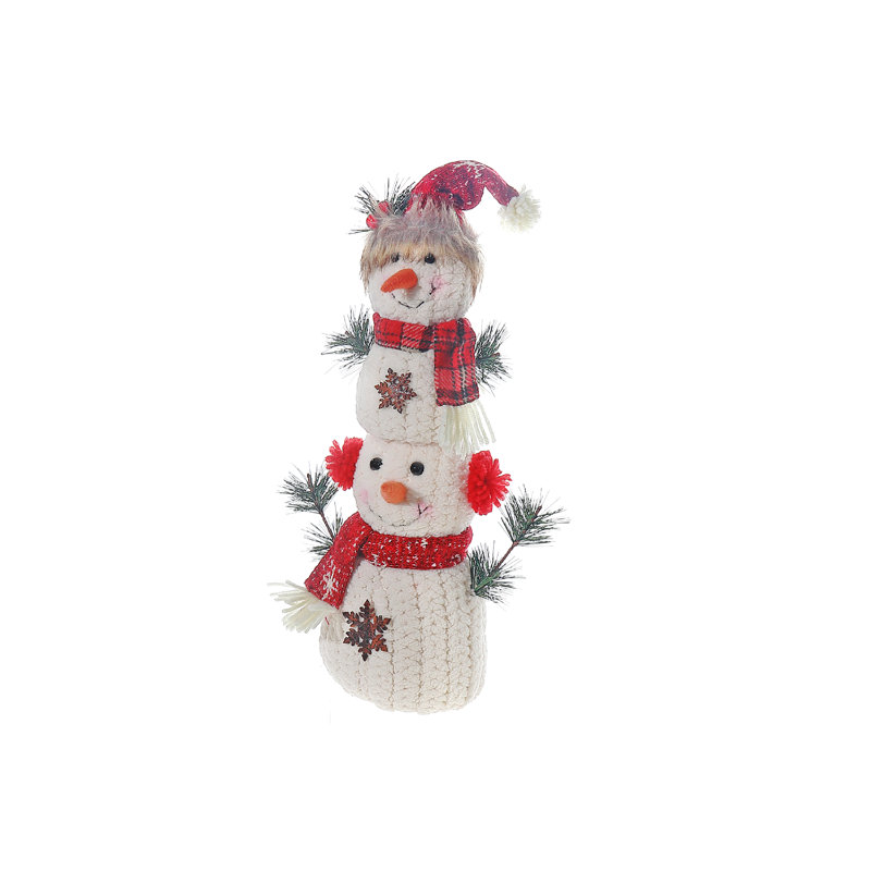 Double peluche bonhomme de neige