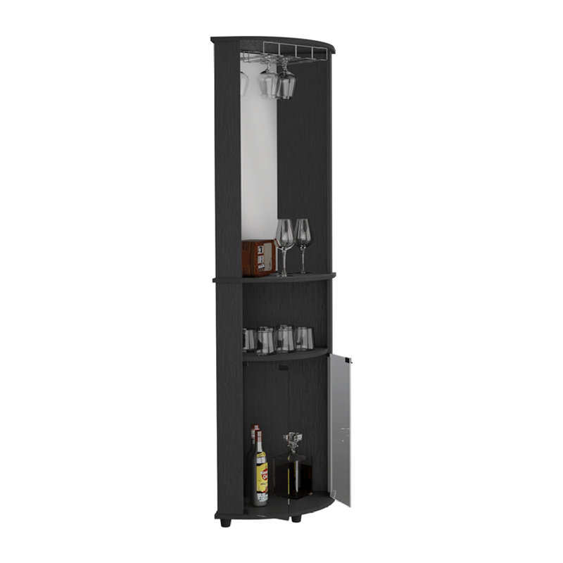 17.83'' Bar Cabinet, Black