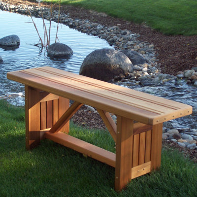 Carmelita Solid Wood Cedar Outdoor Bench