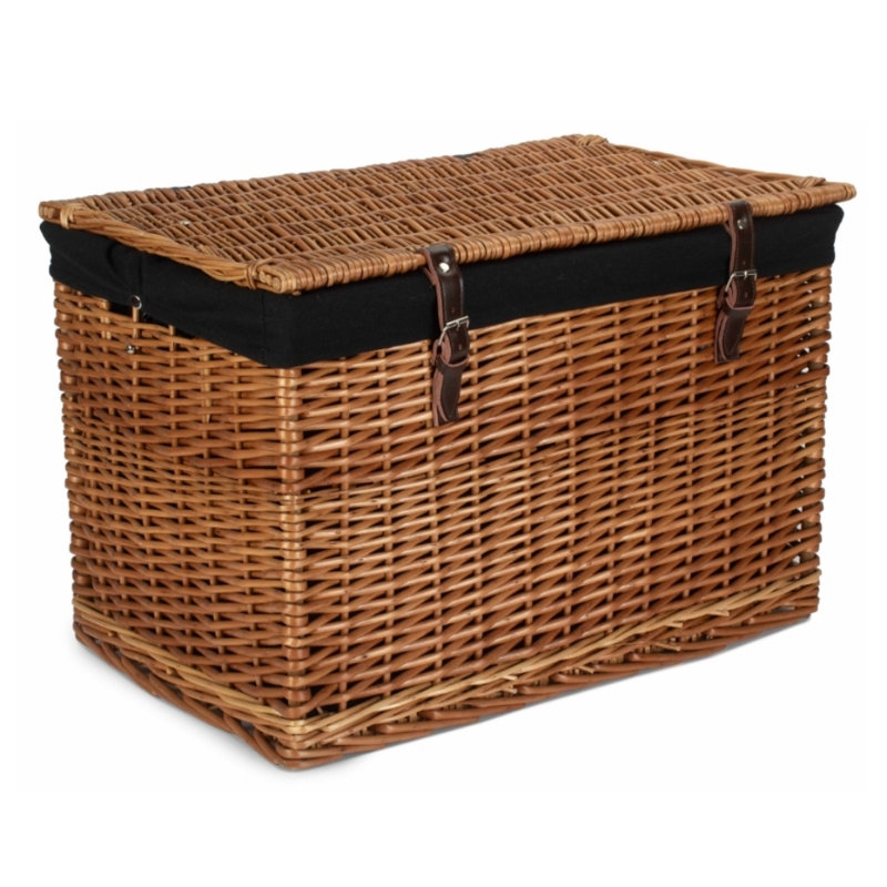 August Grove Wicker Decorative Basket, Double Steamed/Black Lining 