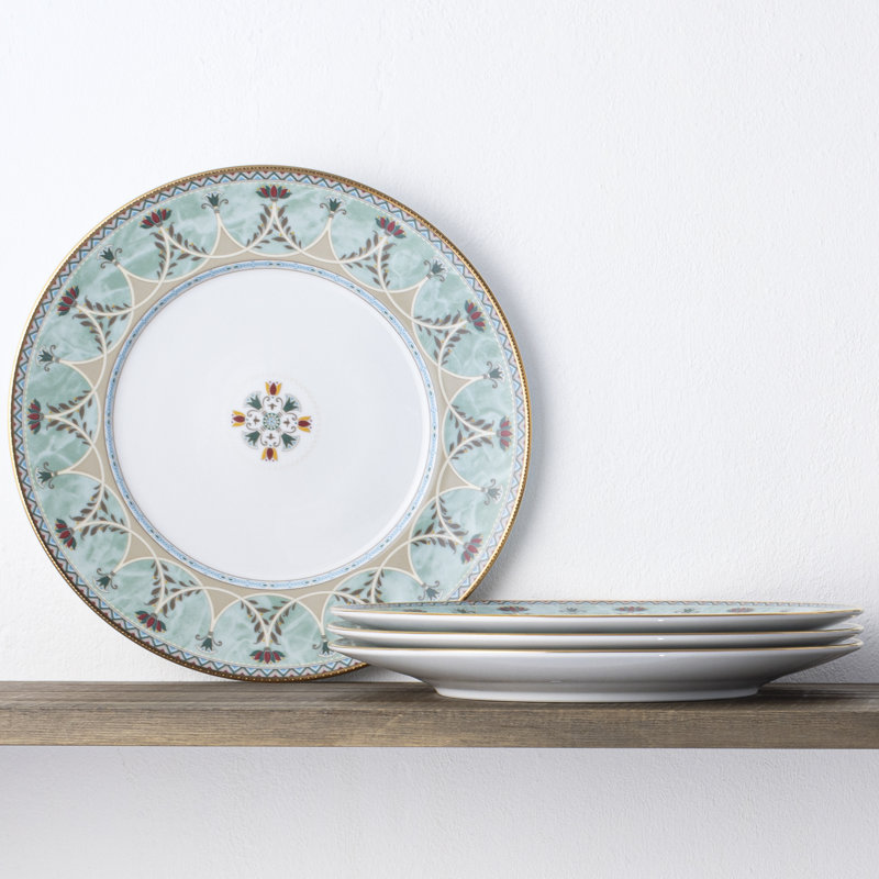 Assiettes plates 10,5 po Noritake Serene Garden, ensemble de 4