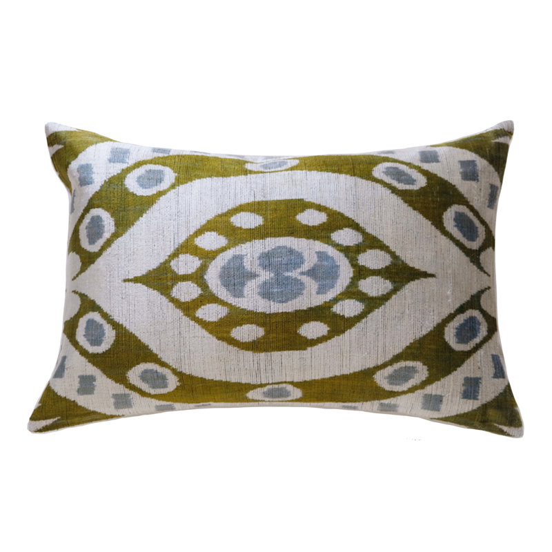 Housse et insert de coussin en soie Richland, Ikat 10