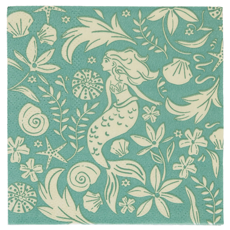 Serviette en papier cocktail sirène