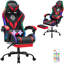 HOFFREE Fauteuil de jeu avec lumières DEL RVB et massage Fauteuil de jeu vidéo avec repose-pieds Fauteuil d'ordinateur inclinable ergonomique à haut dossier-1706982903