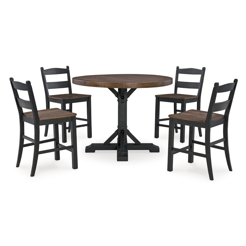 Valebeck Counter Height Dining Table and 4 Barstools