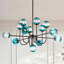 Lustres sphériques en verre 13 lumières Davesha-412887757
