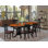 7 Piece Dining Table Set Consist of an Oval Dining Room Table with Butterfly Leaf and 6 Faux Leather Chairs, Black & Cherry