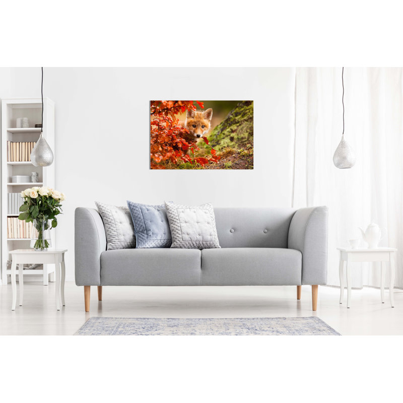 Fuchs Im Herbst by Not An Artist - Wrapped Canvas Print, 20cm H x 31cm W, Canvas