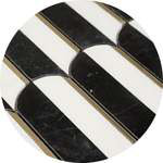Mad Decade 12" x 12" Marble Mosaic Wall & Floor Tile, Black