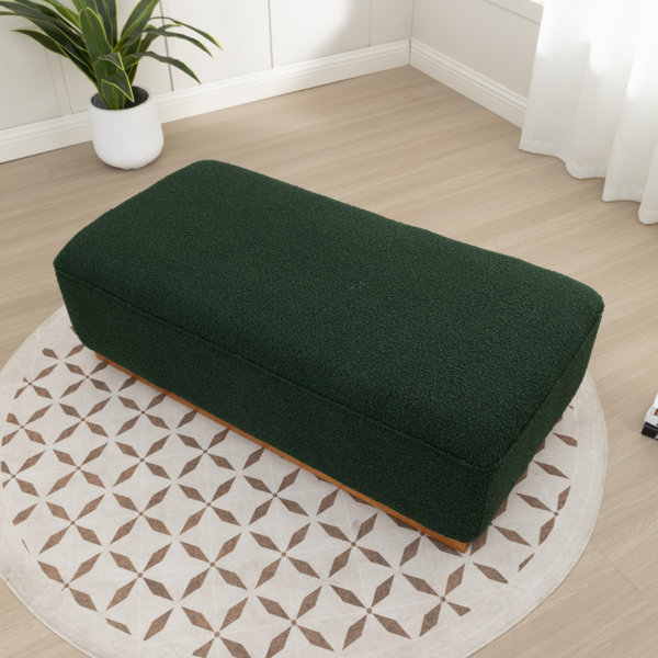 Ebern Designs Rectangular Solid Wood Ottoman & Reviews | Wayfair